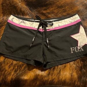 Fox Black and Pink Athletic Shorts
